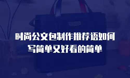 时尚公文包制作推荐语如何写简单又好看的简单