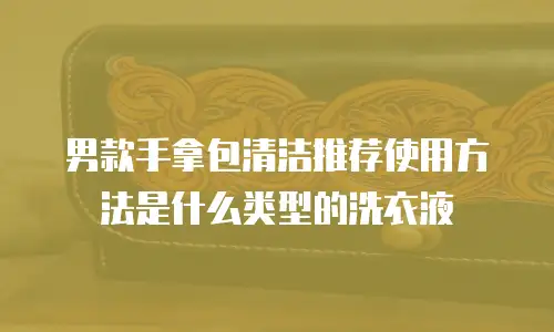 男款手拿包清洁推荐使用方法是什么类型的洗衣液