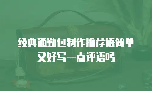 经典通勤包制作推荐语简单又好写一点评语吗
