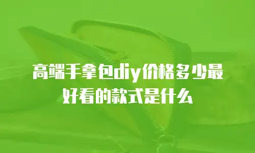 高端手拿包diy价格多少最好看的款式是什么