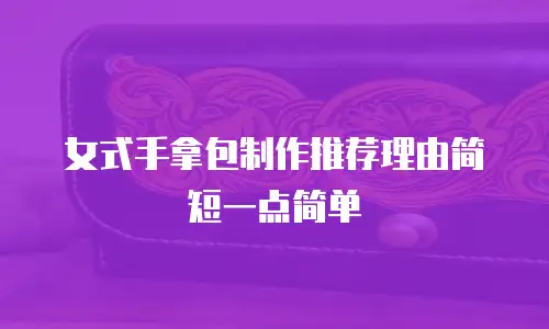 女式手拿包制作推荐理由简短一点简单
