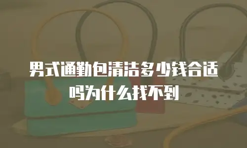 男式通勤包清洁多少钱合适吗为什么找不到