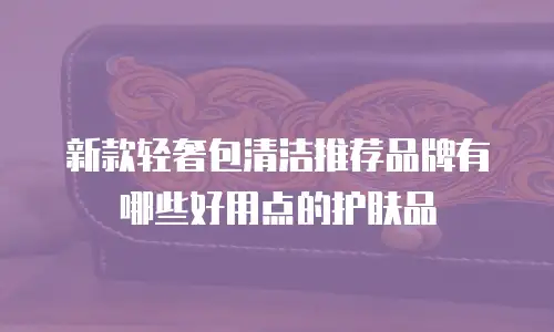 新款轻奢包清洁推荐品牌有哪些好用点的护肤品