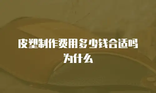 皮塑制作费用多少钱合适吗为什么