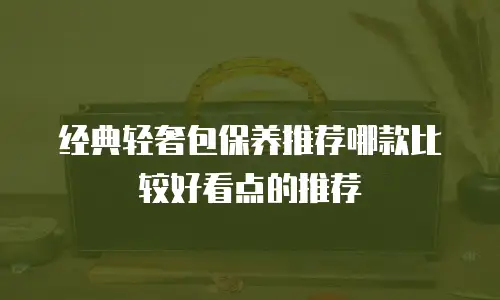 经典轻奢包保养推荐哪款比较好看点的推荐