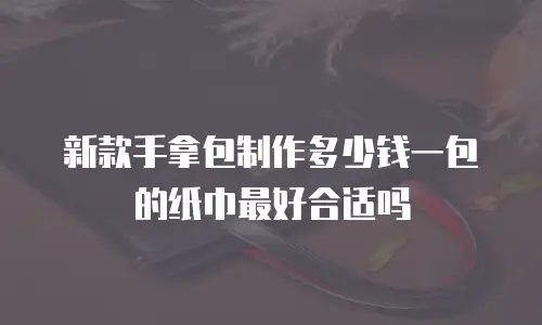 新款手拿包制作多少钱一包的纸巾最好合适吗