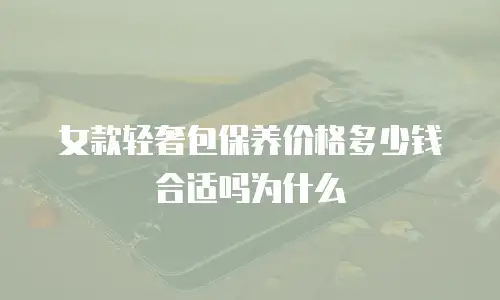 女款轻奢包保养价格多少钱合适吗为什么