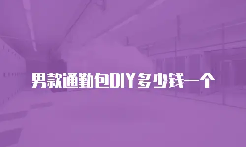 男款通勤包DIY多少钱一个