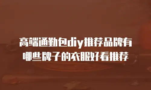 高端通勤包diy推荐品牌有哪些牌子的衣服好看推荐