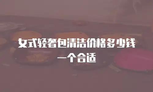 女式轻奢包清洁价格多少钱一个合适