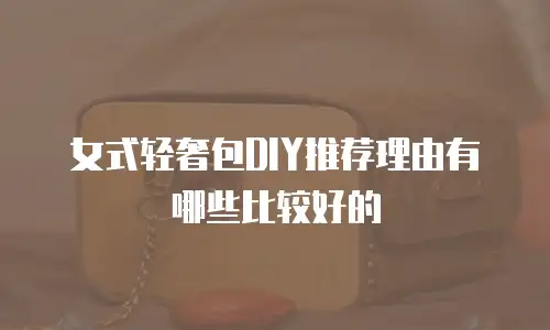 女式轻奢包DIY推荐理由有哪些比较好的