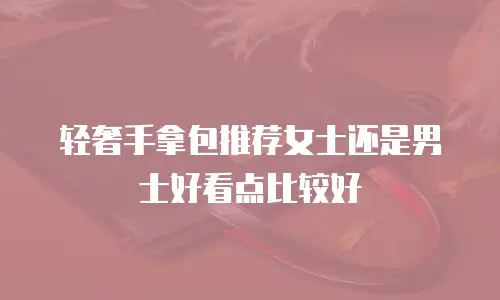 轻奢手拿包推荐女士还是男士好看点比较好
