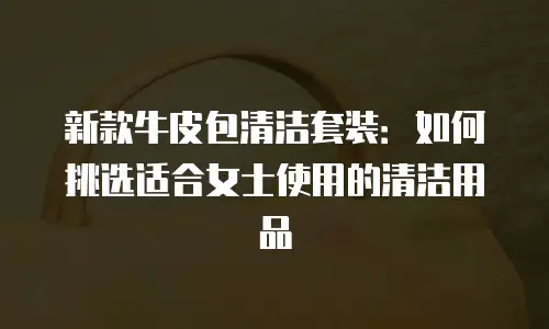 新款牛皮包清洁套装：如何挑选适合女士使用的清洁用品
