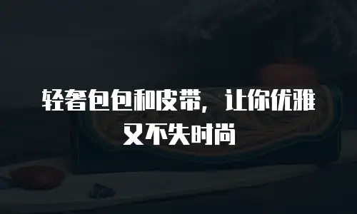轻奢包包和皮带，让你优雅又不失时尚