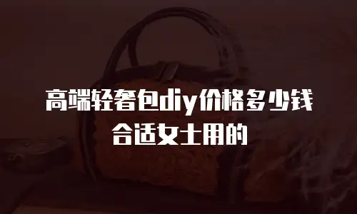 高端轻奢包diy价格多少钱合适女士用的