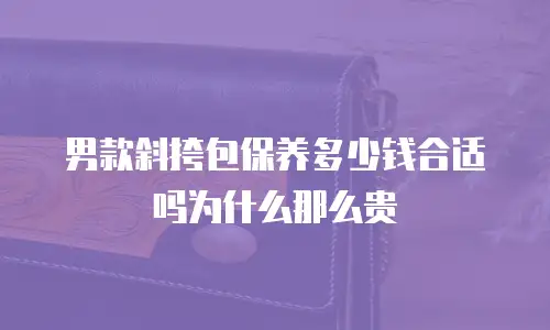 男款斜挎包保养多少钱合适吗为什么那么贵