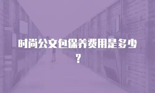 时尚公文包保养费用是多少？