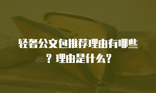 轻奢公文包推荐理由有哪些？理由是什么？