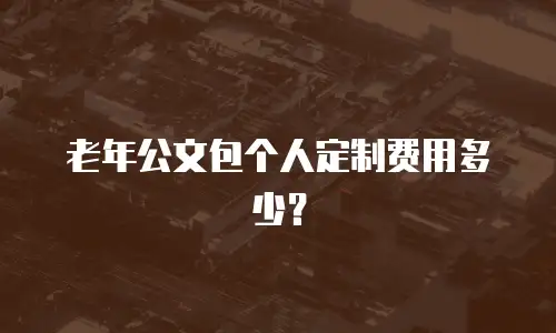 老年公文包个人定制费用多少？