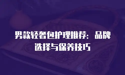 男款轻奢包护理推荐：品牌选择与保养技巧
