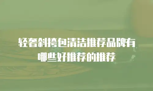 轻奢斜挎包清洁推荐品牌有哪些好推荐的推荐