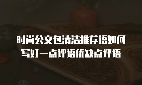 时尚公文包清洁推荐语如何写好一点评语优缺点评语