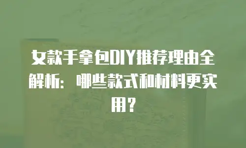 女款手拿包DIY推荐理由全解析：哪些款式和材料更实用？