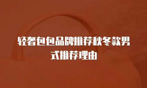 轻奢包包品牌推荐秋冬款男式推荐理由