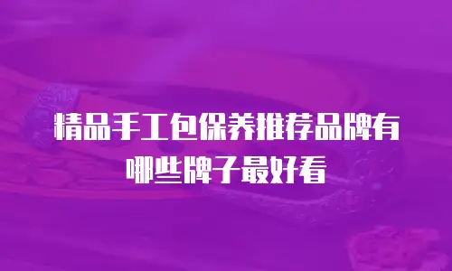 精品手工包保养推荐品牌有哪些牌子最好看