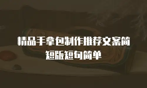 精品手拿包制作推荐文案简短版短句简单