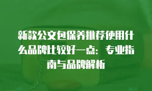 新款公文包保养推荐使用什么品牌比较好一点：专业指南与品牌解析