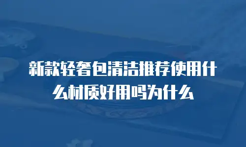 新款轻奢包清洁推荐使用什么材质好用吗为什么