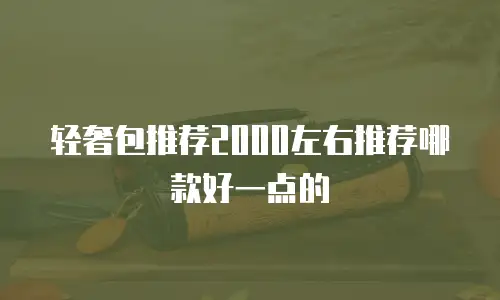轻奢包推荐2000左右推荐哪款好一点的