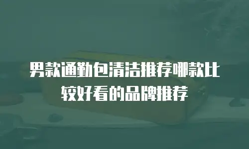 男款通勤包清洁推荐哪款比较好看的品牌推荐