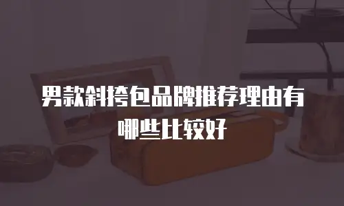 男款斜挎包品牌推荐理由有哪些比较好