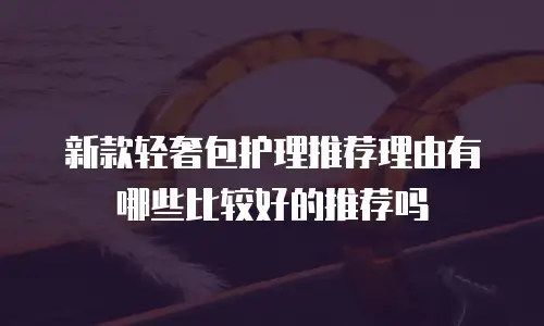 新款轻奢包护理推荐理由有哪些比较好的推荐吗