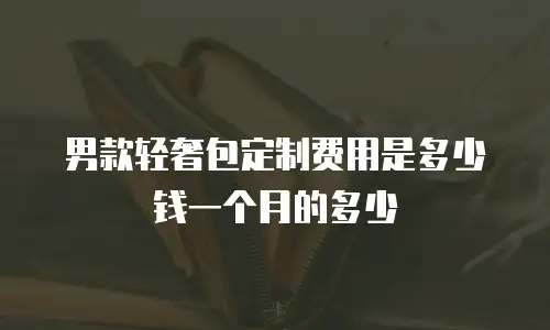 男款轻奢包定制费用是多少钱一个月的多少