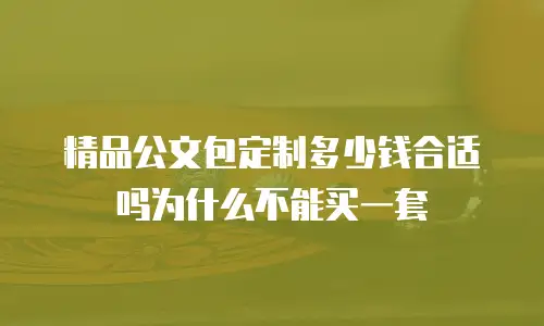 精品公文包定制多少钱合适吗为什么不能买一套