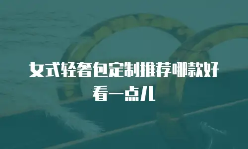 女式轻奢包定制推荐哪款好看一点儿