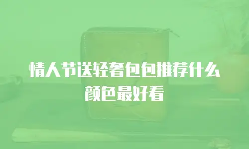 情人节送轻奢包包推荐什么颜色最好看