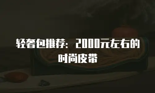 轻奢包推荐：2000元左右的时尚皮带