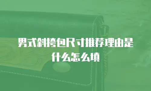 男式斜挎包尺寸推荐理由是什么怎么填