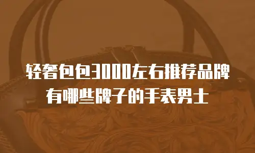 轻奢包包3000左右推荐品牌有哪些牌子的手表男士