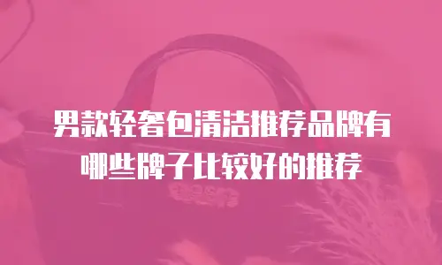 男款轻奢包清洁推荐品牌有哪些牌子比较好的推荐