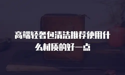 高端轻奢包清洁推荐使用什么材质的好一点
