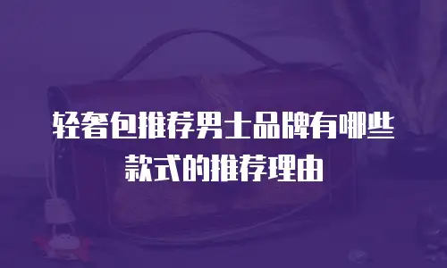 轻奢包推荐男士品牌有哪些款式的推荐理由