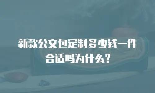 新款公文包定制多少钱一件合适吗为什么？  