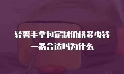轻奢手拿包定制价格多少钱一条合适吗为什么