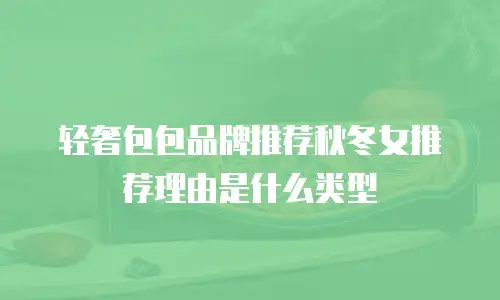 轻奢包包品牌推荐秋冬女推荐理由是什么类型