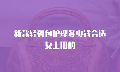 新款轻奢包护理多少钱合适女士用的